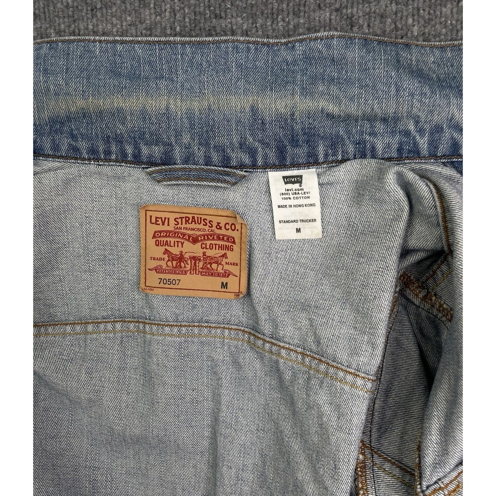 Vintage Levi Denim Jacket Men's M 70507 Made In Hong Kong Button Up - Picture 4 of 6